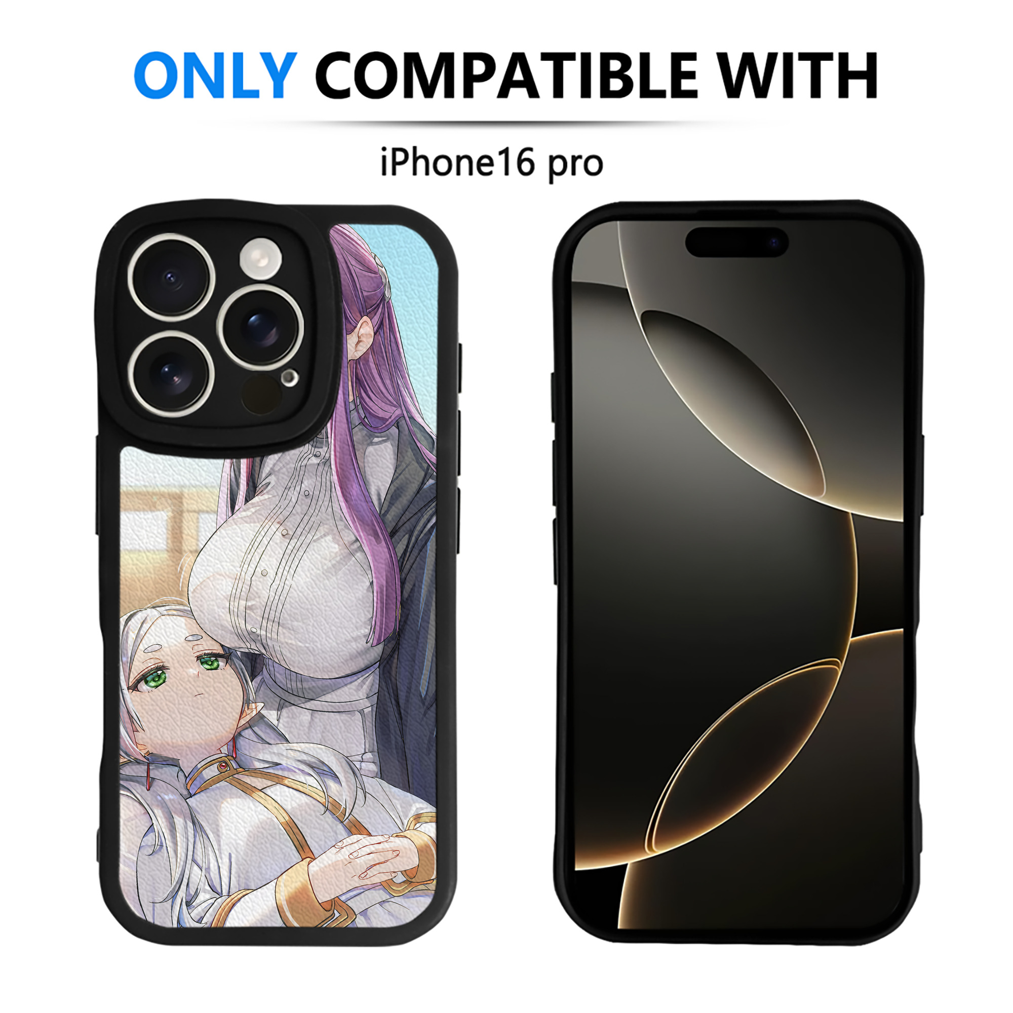 （画像用） 葬送のフリーレン Frieren 【iPhone 16シリーズ対応】シリコンスマホケース（レザー調） 材質：シリコン
